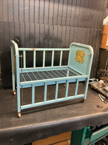 Vintage metal doll crib - vintage, –