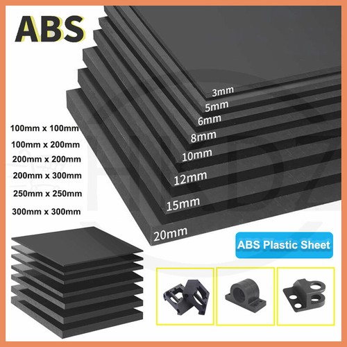 Black abs plastic sheet - black,