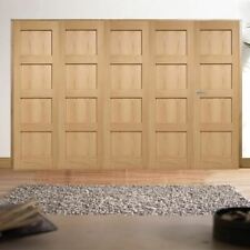 oak bifold doors internal folding shaker 4 panel unfinished door system top hung