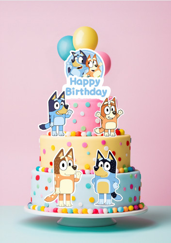 Bluey cake decorations - bluey,