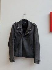 The Kooples - Men's - Snakeskin Effect Lambskin Leather Jacket - Medium (M)