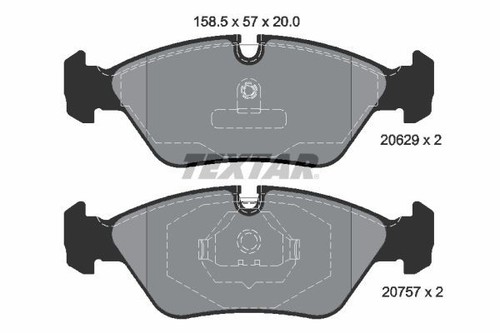 Textar 2062902 front - 2062902, brake