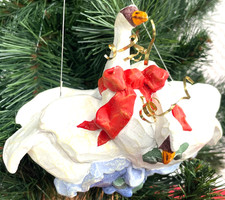 Noah’s Ark Swans Christmas Ornament Animal Pair Novelty Decoration Dept 56