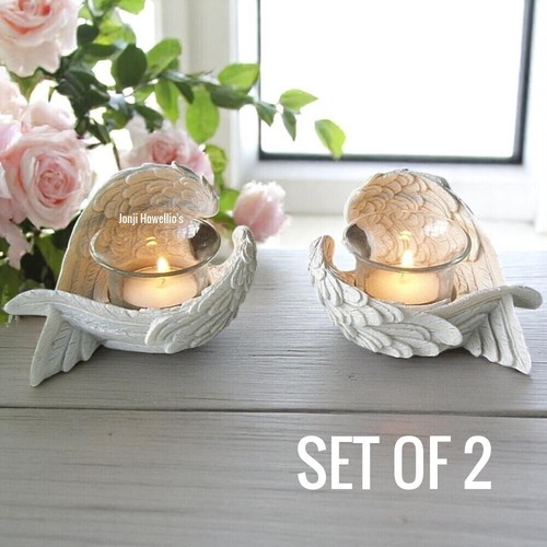 Angel wings tea light candle - light,