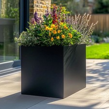 Zinc Galvanised Square Planter