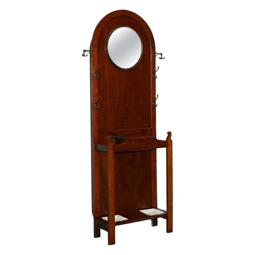 Antique atcraft oak hat and - atcraft,
