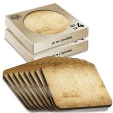 8 x Boxed Square Coasters -
