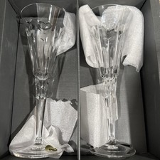 Waterford Crystal The Millennium Collection 2000 “ Love”Flute Pair EUC B8