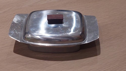 Vintage stainless steel butter - vintage,