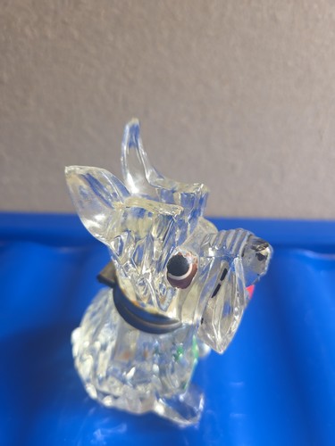 Vintage glass dog inkwell - glass, art
