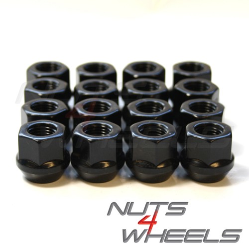 Black open wheel nuts - 16,
