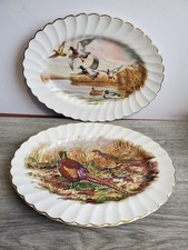 Liverpool Road Pottery Stoke On Trent Oval Platters X2 Mallard Ducks & Pheasants