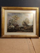 Framed oil painting 'fox hunt'