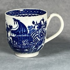 A First Period Worcester c1775 Porcelain 'Fisherman & Cormorant' Coffee Cup