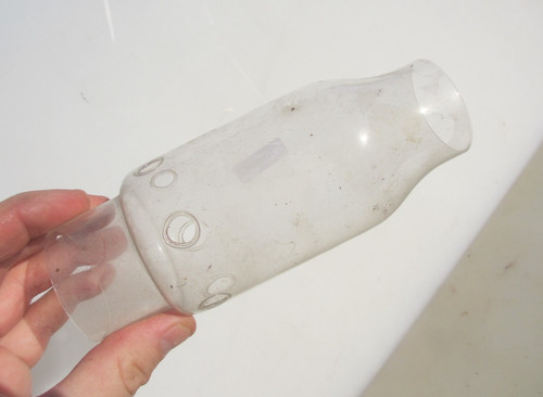 Vintage glass chimney shade - glass,