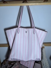 Victoria's Secret Pink Stripe Tote Bag Iconic Brand