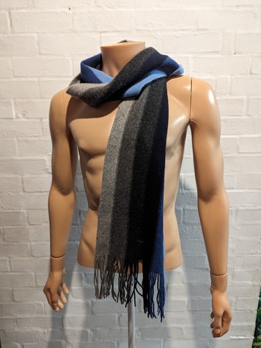 Gant scarf 100 lambswool blue - 100%,