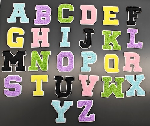 Patch letters chenille 8cm - chenille, 3d