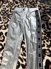 Topshop Sno Ski Snow Silver Ski Pants Size 10 Bnwt