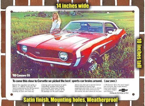 Metal sign 1969 chevrolet - metal,