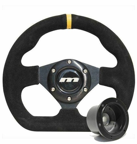 250mm black moulded steering - black,
