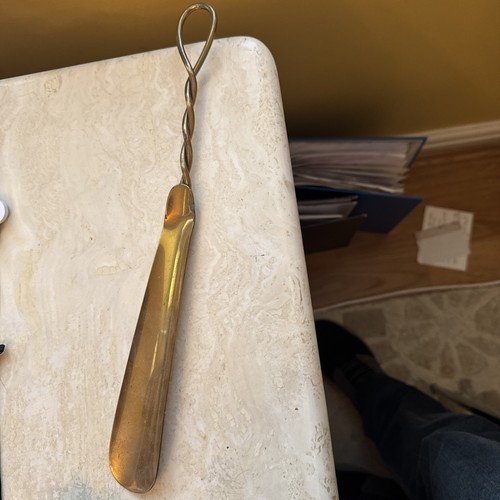 Brass shoe horn - brass,