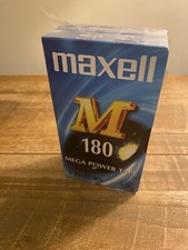 2 Maxell M 180 Mega Power Video Tapes New Sealed VHS Cassette Blank Media 