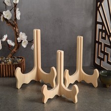 1pc Wooden Display Stand Holder Easels For Plates Photos Home Decoration