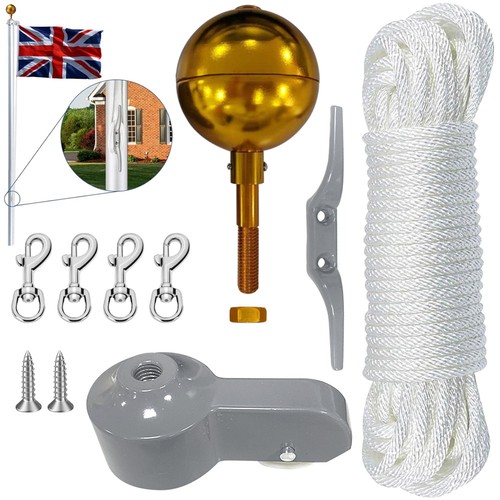 Flag pole parts set - pole,