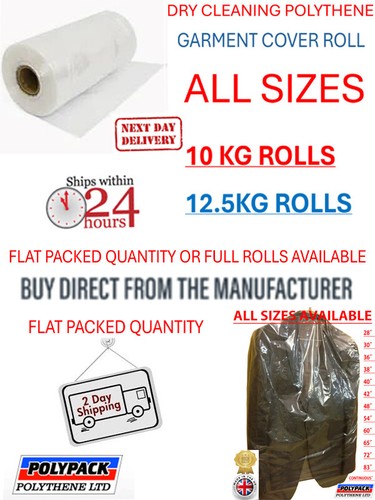 Polythene garment covers - garment,