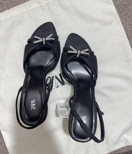 Zara leather heeled sandals - zara,
