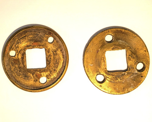 Pair brass collars velocipede - brass,