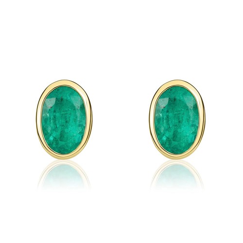 9ct yellow gold - gold, emerald