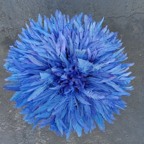 Blue traditional feather - traditional,