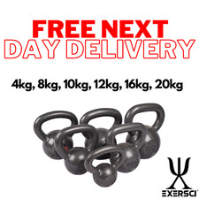 Exersci Grey Cast Iron Kettlebell 2 - 20kg - Slight Cometic Damage