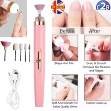 Professional Electric Nail File Drill Portable USB Manicure Pedicure Machine Set