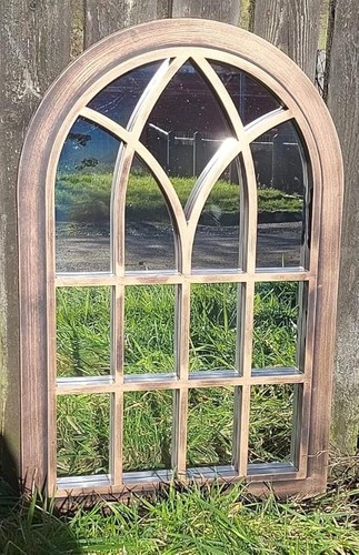 Arched garden mirror - garden,