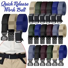 Men's Adjustable Webbing Belt Military Style Waistband Hiking Fishing Casualwear