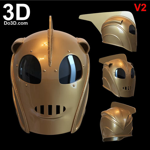 Rocketeer helmet printed - rocketeer, 3d
