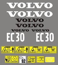Decal Sticker Graphics set for VOLVO EC30 Mini Digger Bagger Pelle Autocollant