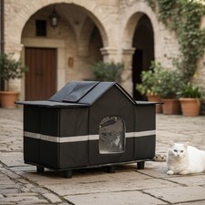 Waterproof Outdoor Pet House Cat Dog Shelter Warm Foldable Bed Puppy Kennel