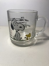 Snoopy And Woodstock Glass Mug