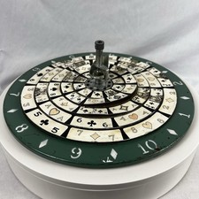Vintage Tabletop Poker Chance Wheel – Metal Base, Multi-Ring Spinner, Read Desc
