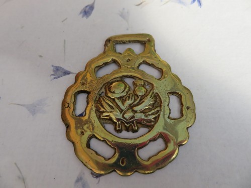 Vintage horse brass scottish - brass,