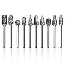 10pcs Tungsten Carbide Rotary Burrs For Dremel Rotary Tool Engraving File Cutter