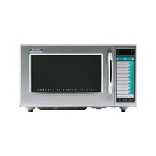 Sharp R-21LVF 1000W Medium Duty Commercial Microwave Oven, 1.0 Cu Ft, Stainle...