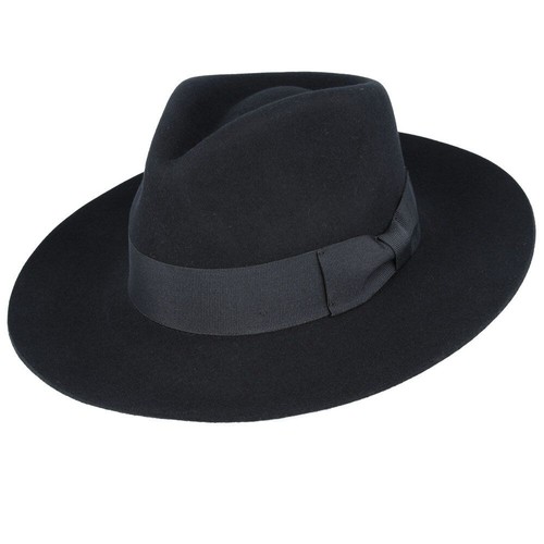 Stiff brim fedora wide hat - hat,