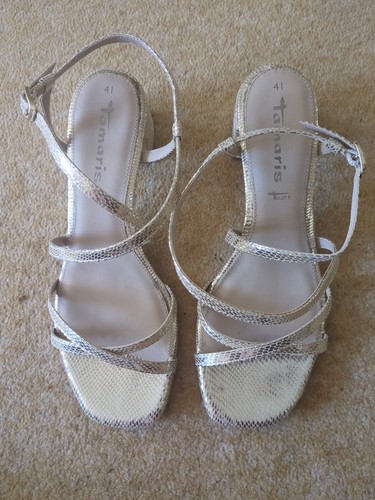 Tamaris size gold sandals - 41,