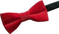Men's Red Velvet Bow Tie 100%