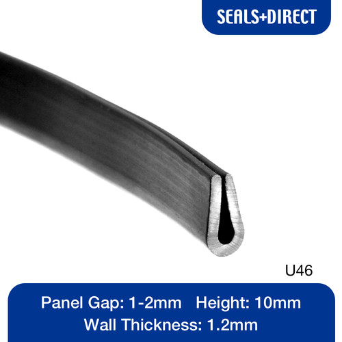Rubber channel section u46 - u,